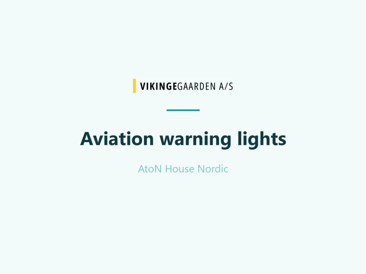 Vikingegaarden-logokort for luftfartsafmærkning, AtoN House Nordic.