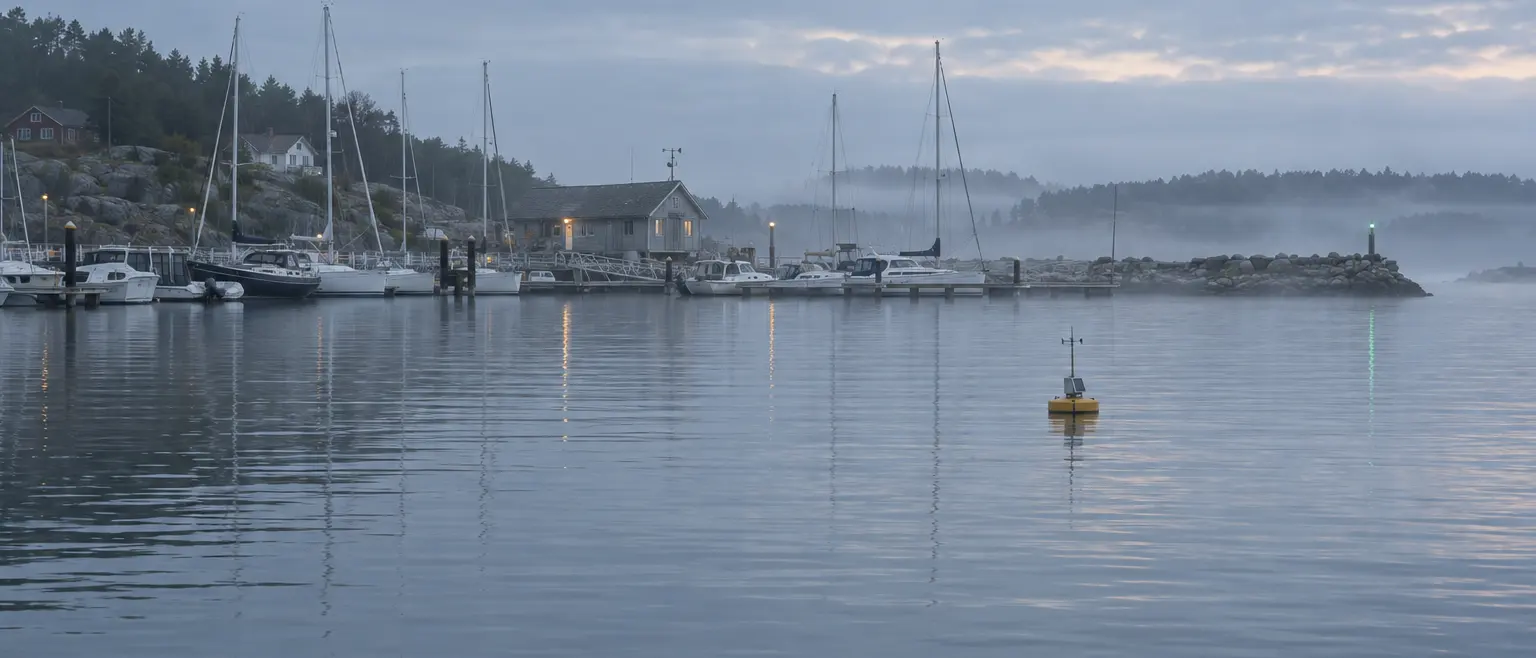 A representative scene for this solution, seen from a distance: Harbour environment data