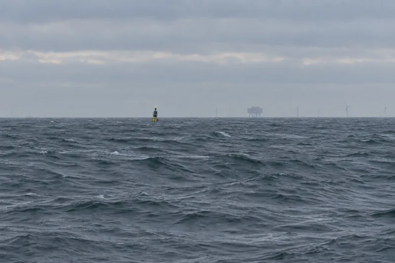 A representative scene for this solution, seen from a distance: Offshore racon buoy